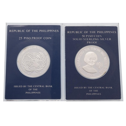 364 - Two (2) 1979 Republic of the Philippines Franklin Mint silver commemorative coins. Includes (1) 1979... 