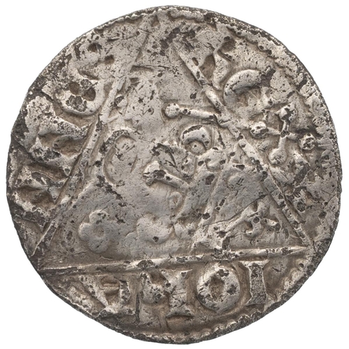 37 - 1208/9-c1211/12 King John, third coinage 'Rex'  silver Penny, Roberd on Dublin (S 6228). Obverse: fa... 