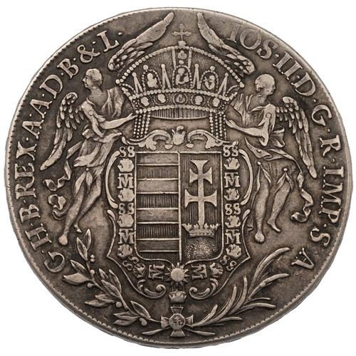 370 - 1783 B Hungary Holy Roman Emperor Joseph II silver Thaler struck at the Kremnica Mint. Obverse: Hung... 