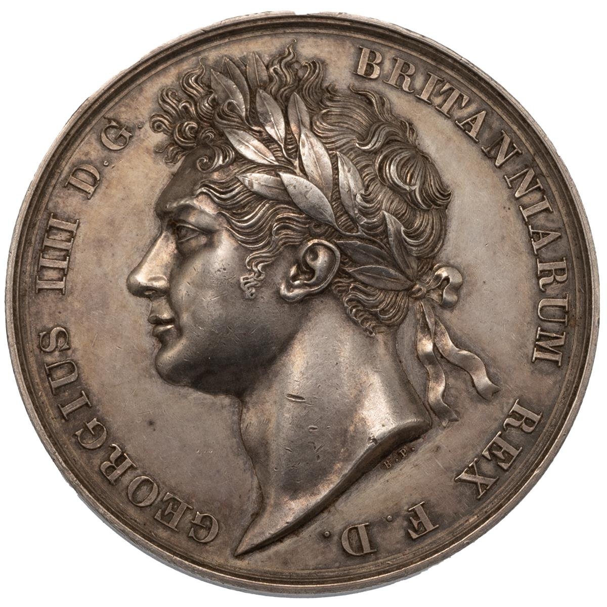 1821 King George IV Official Silver Coronation Medal By Benedetto ...