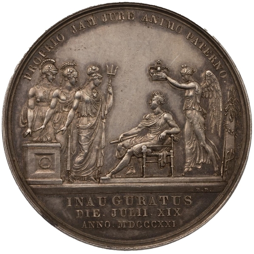 409 - 1821 King George IV official silver coronation medal by Benedetto Pistrucci (Eimer 1146a, BHM 1070).... 