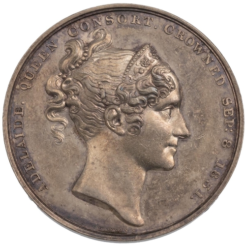 412 - 1831 King William IV official silver Coronation medal in a round contemporary box (Eimer 1251, BHM 1... 