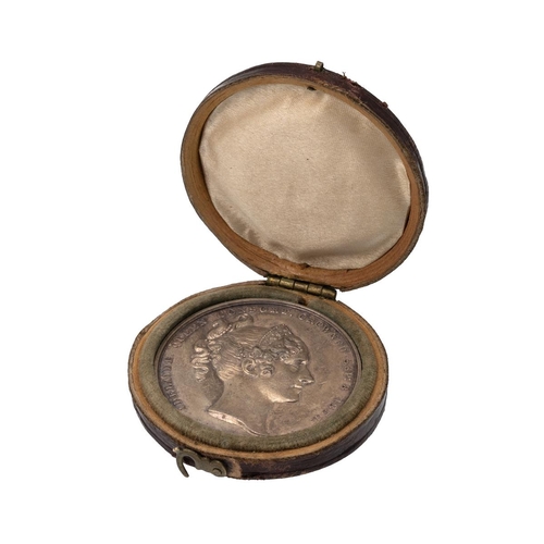 412 - 1831 King William IV official silver Coronation medal in a round contemporary box (Eimer 1251, BHM 1... 