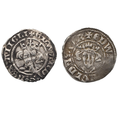 43 - Two (2) 14th century London mint silver Pennies. Includes (1) c1301-1307 King Edward I class 10 Penn... 