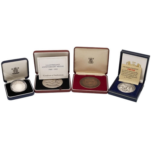 436 - Four (4) modern commemorative medals, awarded to a Royal Mint engraver who worked in Llantrisant for... 