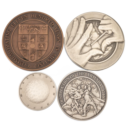 436 - Four (4) modern commemorative medals, awarded to a Royal Mint engraver who worked in Llantrisant for... 