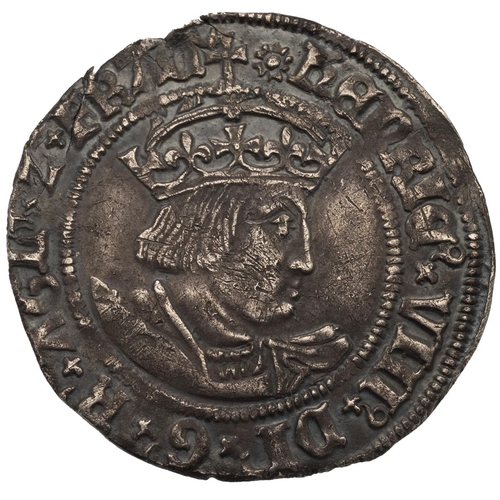 54 - 1509-1526 King Henry VIII  silver Groat with rose mintmark and Laker bust D, (S 2337D). Obverse: rig... 