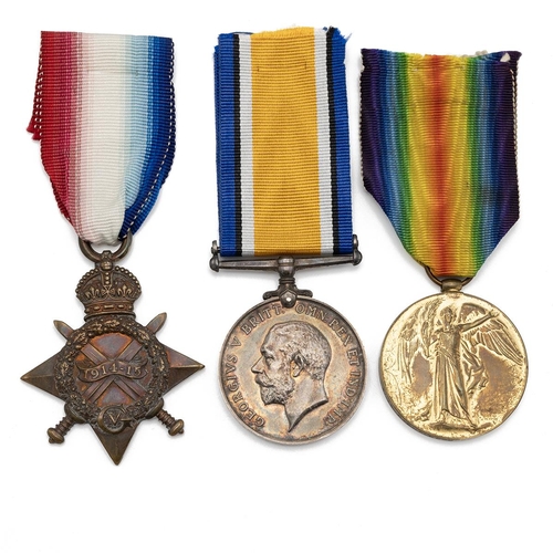 542 - Medals (3) of 2169 Private Thomas Edmundson of the Royal Lancashire Regiment. 1914-1915 Star, Britis... 