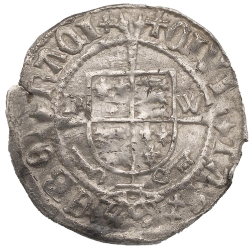 56 - 1514-1526 scarce Henry VIII silver York mint Halfgroat voided cross mintmark and TW to reverse (S 23... 