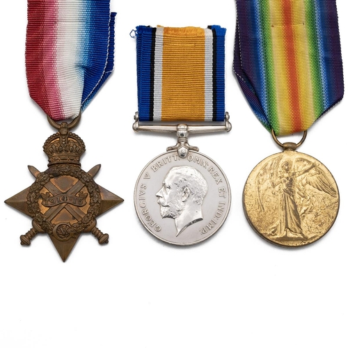 561 - Medals (3) of 17419 (31127) Private William Danzie Perry of the Essex Regiment. 1914-1915 Star, Brit... 