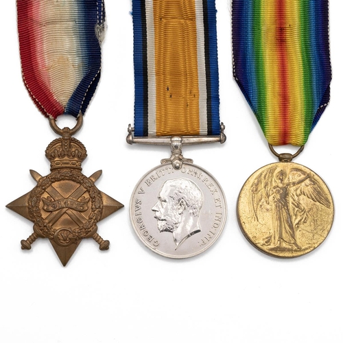 563 - Medals (3) of 2325 (275362) Private George Henry Wagstaffe of the Essex Regiment. 1914-1915 Star, Br... 