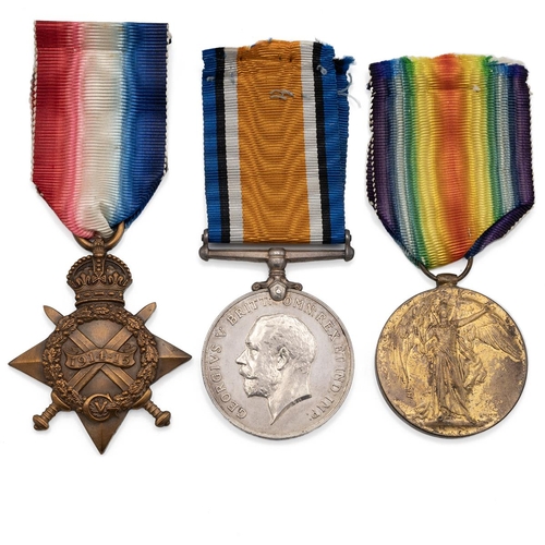 564 - Medals (3) of 12146 Private Ernest Clayton of the Cheshire Regiment. 1914-1915 Star, British War Med... 