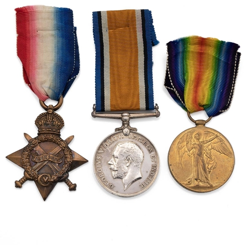 565 - Medals (3) of 25033 Private William Navin of the Cheshire Regiment. 1914-1915 Star, British War Meda... 