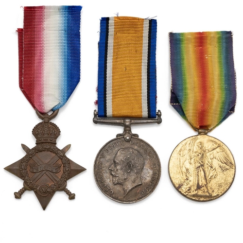 571 - Medals (3) of 9275 (400153) Acting Warrant Officer (2nd Class) C.S.M. Clarke R.E. (T.F.). 1914-1915 ... 