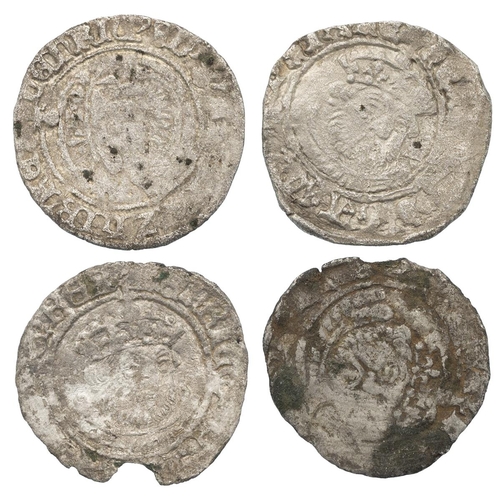 58 - Four (4) 1544-1547 King Henry VIII third coinage debased silver Halfgroats in good grade for the iss... 