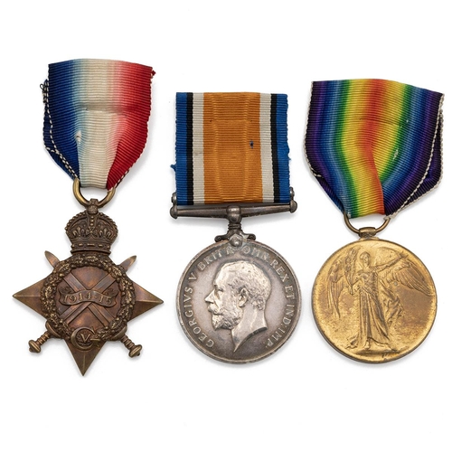 587 - Medals (3) of 78333 Corporal William Ernest Stewart R.F.A. 1914-1915 Star, British War Medal 1914-19... 