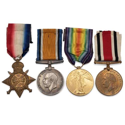 599 - Medals (4) of T3-028539 Driver Henry White A.S.C. 1914-1915 Star, British War Medal 1914-1920, Allie... 