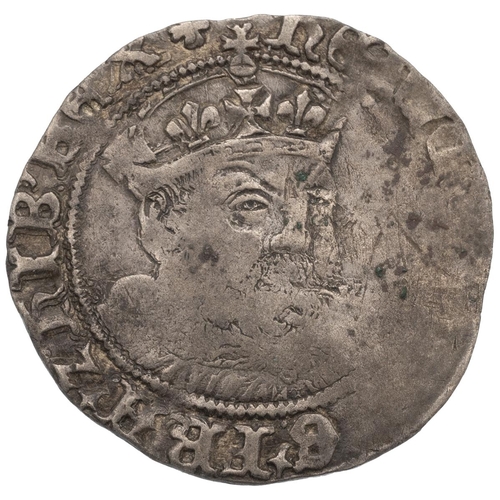 60 - 1547-1551 King Edward VI posthumous Henry VIII issue, Bristol, TC mintmark (S 2407). Obverse: bearde... 