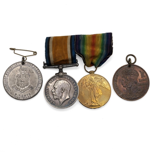 603 - Medals (2) of 16652 Gunner Henry Gibbs R.A. British War Medal 1914-1920, and Allied Victory Medal 19... 