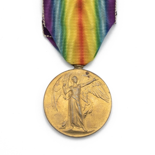 606 - Allied Victory Medal 1914-1918 of 97808 Gunner Victor Henry Hunt R.F.A. Landed in Egypt on 22nd Octo... 