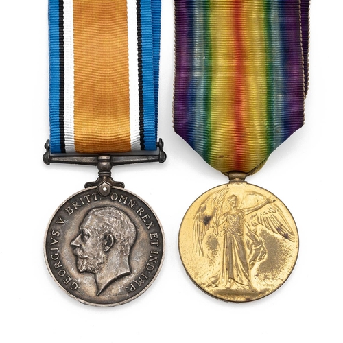 610 - Medals (2) of 493 (606156) Gunner Frederick William Moses R.H.A. (T.F.). British War Medal 1914-1920... 