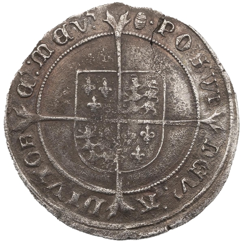 62 - 1551-1553 King Edward VI hammered silver Shilling with Tun mintmark (S 2482, North 1937). Obverse: f... 