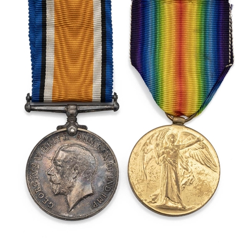 634 - Medals (2) of 45588 Private Wilfred Albert Causier of the Royal Hampshire Regiment. British War Meda... 