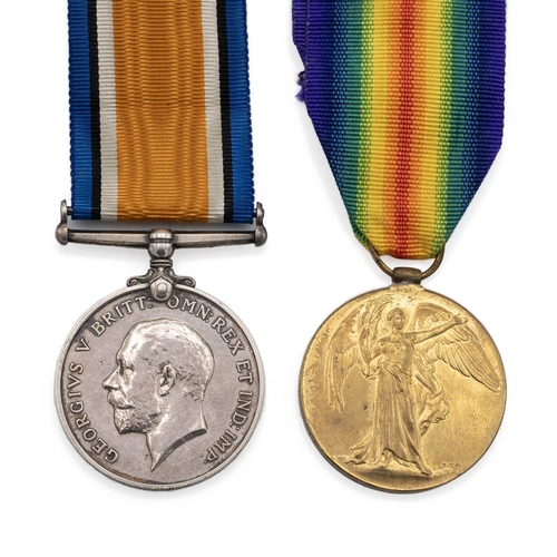 637 - Medals (2) of 24013 Private Sidney John Wood of the Royal Hampshire Regiment. British War Medal 1914... 