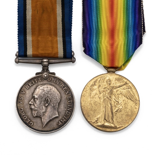 639 - Medals (2) of 60064 (649261) Private Harry Dean of the West Yorkshire Regiment. British War Medal 19... 