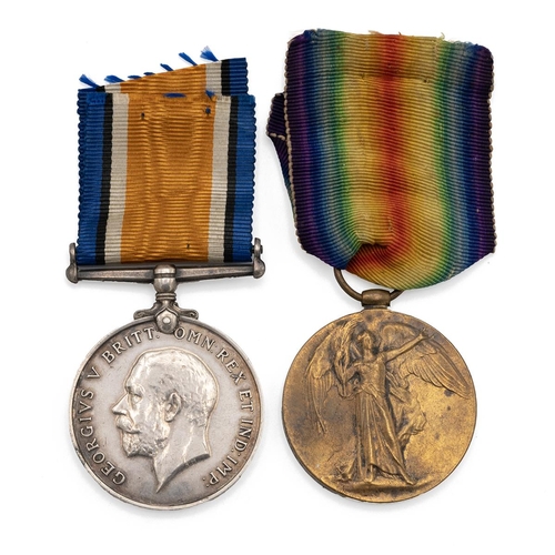 665 - Medals (2) of 94929 Private W. Farrell of the Durham Light Infantry. British War Medal 1914-1920, an... 