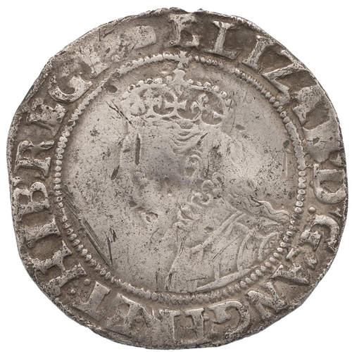 68 - 1592-1595 Queen Elizabeth I silver sixth issue Shilling, Tun mintmark (S 2577). Obverse: crowned bus... 