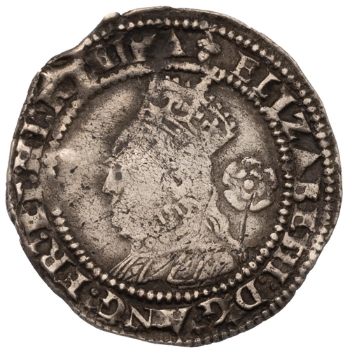 75 - 1573 Elizabeth I third/fourth issue hammered silver threepence with scarcer acorn mint mark (S 2566)... 