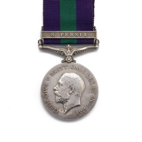 783 - GV General Service Medal 1918-1962 with clasp 'S. Persia' of 52704 Sepoy Karam Dad of the 1st-127th ... 