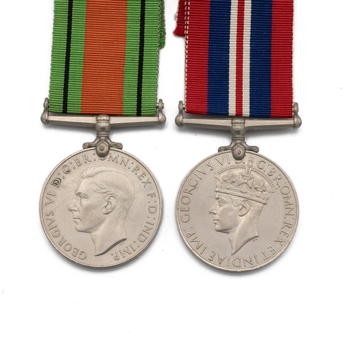 792 - Medals (2) of C.J. Paine of R.A.S.C. & A.C.C. Defence Medal 1939-1945, and War Medal 1939-1945. Sold... 