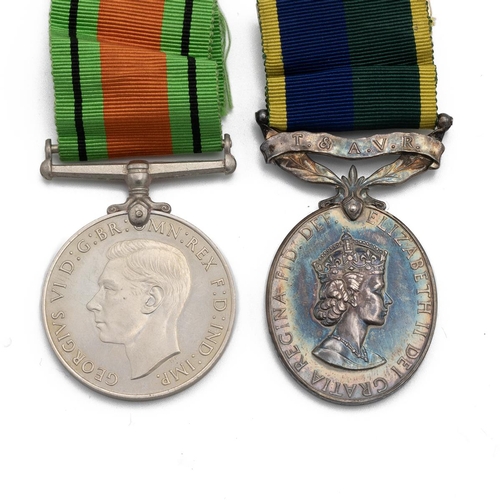 796 - Medals (2) of 22191936 Corporal K.W. Cooper R.A.M.C. (T.A.). Defence Medal 1939-1945, and ERII Terri... 