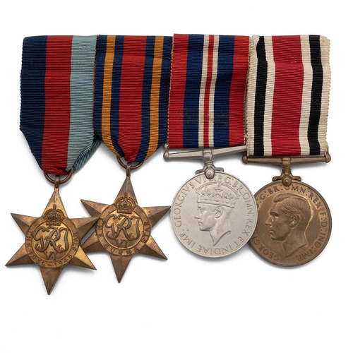 799 - Medals (4) of Edwin E. Trudgen. 1939-1945 Star, Burma Star, War Medal 1939-1945, and Police Special ... 