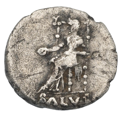 8 - 54-68 AD Nero silver AR Denarius, mint of Rome (RIC 67). Obverse: right facing laureate bust with 'I... 