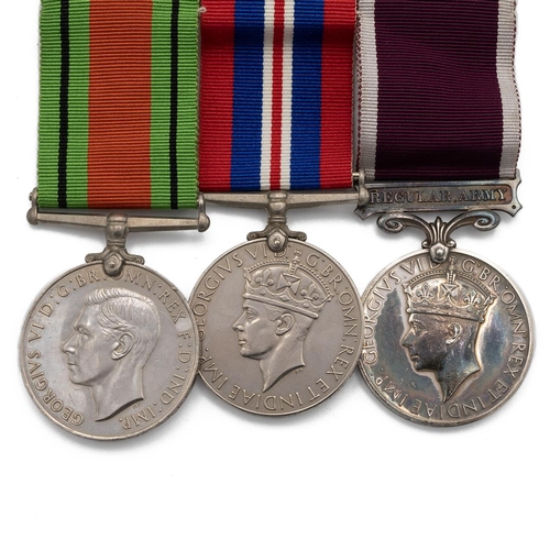 800 - Medals (3) of 111903 Captain (Hon. Major) Edward Donald Jarvis R.A.O.C. Defence Medal 1939-1945, War... 