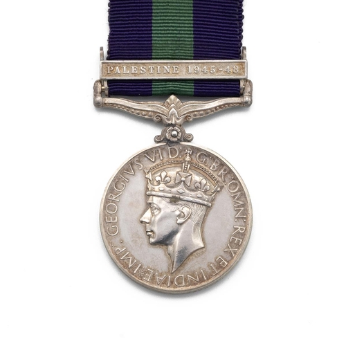 811 - GVI General Service Medal 1918-1962 with clasp 'Palestine 1945-48' of 1045 British Serjeant W.A. And... 