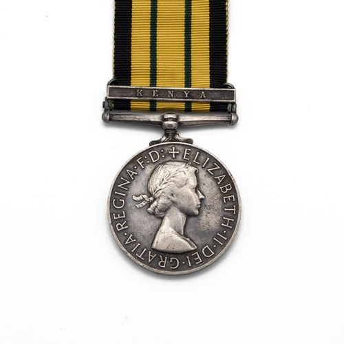 815 - ERII Africa General Service Medal 1902-1956 with clasp 'Kenya' of A.9668 S/O. Onyango Oguda.