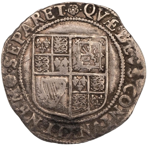 82 - 1605-1606 King James I Second Coinage hammered silver Shilling with rose mintmark (S 2652). Obverse:... 