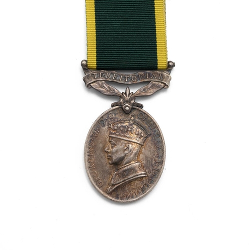 832 - GV Efficiency Medal with clasp 'Territorial' of 2822183 Private W.J. Steven of the Seaforth Highland... 