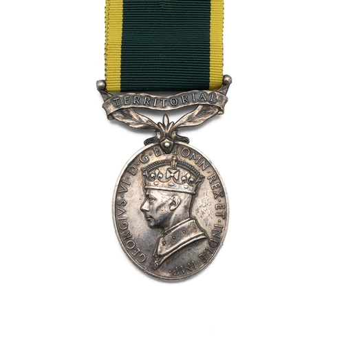 833 - GV Efficiency Medal with clasp 'Territorial' of 3711434 Private J. Maguire of the Surrey Regiment (T... 