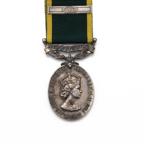 836 - ERII Efficiency Medal and Bar with clasp 'Territorial' of 22514268 Sergeant F.G. Lowden R.E.M.E. (T.... 