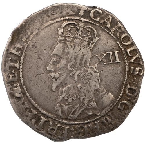 91 - 1646-1648 Charles I Tower under Parliament, group G silver Shilling with sceptre mintmark (S 2803). ... 