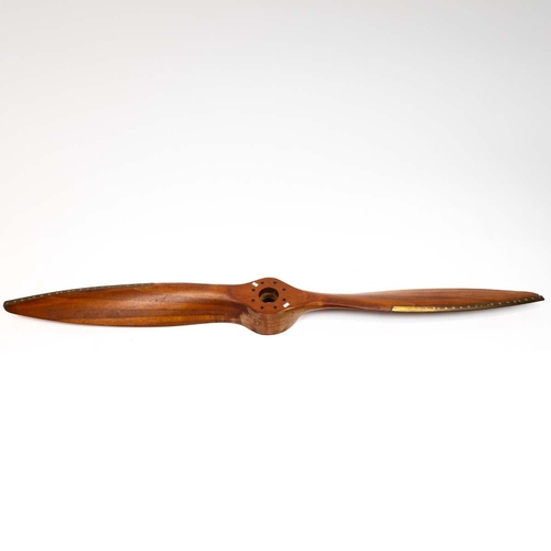 943 - De Havilland Gipsy Moth wooden Propellor blade, dated December 1947. Teak body with brass tipped win... 