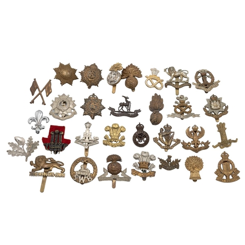 946 - Thirty (3) British Army cap badges, various Regiments and mixed dates. Includes badges of the South ... 