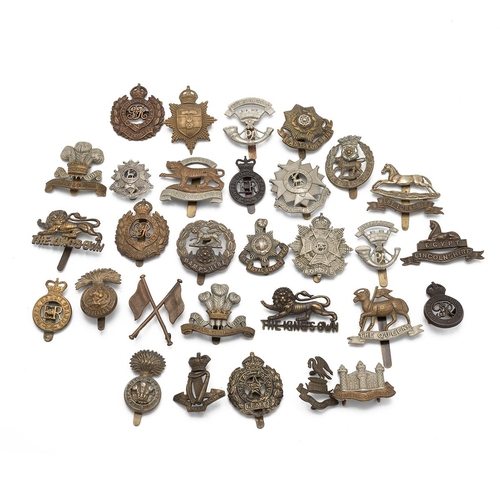 947 - Thirty (3) British Army cap badges, various Regiments and mixed dates. Includes badges of the Indian... 