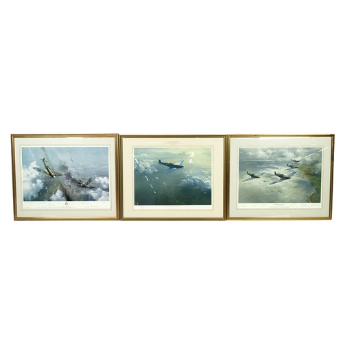 949 - Three (3) limited edition Frank Wootton WW2 Spitfire prints, all framed limited editions. Includes (... 