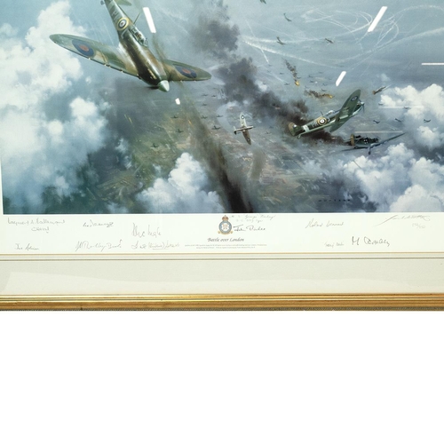 949 - Three (3) limited edition Frank Wootton WW2 Spitfire prints, all framed limited editions. Includes (... 